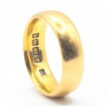 22ct gold band ring, size M, 10.15 grams 