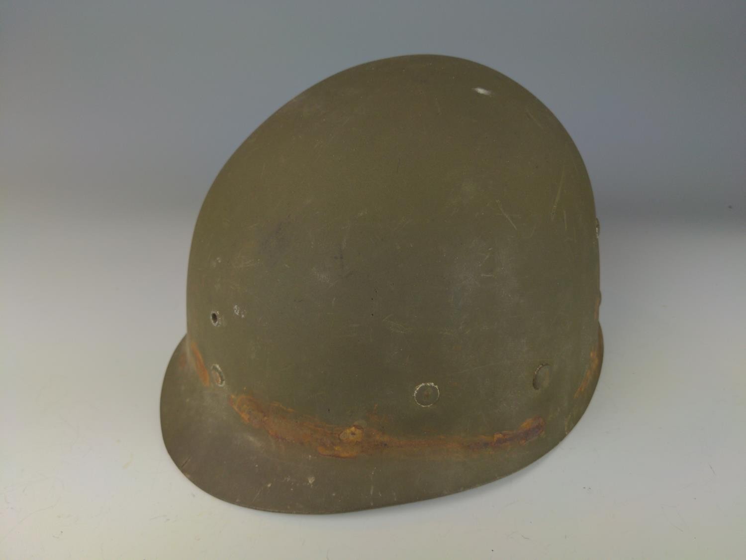 WWII US M1 type helmet.   - Image 6 of 8