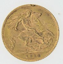 George V 1914 half sovereign