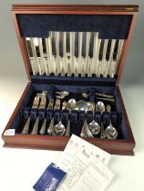 Silver Dubarry pattern set of flatware for six, Carrs of Sheffield, Sheffield 1993, comprising six e