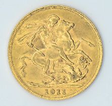 George V 1911 full sovereign