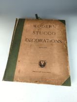 Modern Stucco Decoration. An undated circa 1900 graphic design book from the Art Nouveau period, loo