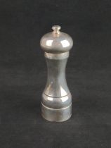 Silver mounted "Peter Piper" pepper mill, Park, Green & Co Ltd, London 1990, height 15cm