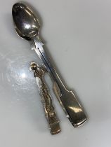 Two pairs of silver sugar tongs, including: the larger pair by Thomas Hart Stone, Exeter 1867; and t