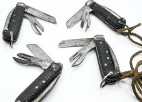 Four Military utility knives with Broad arrow marks. 