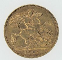 Edward VII 1907 half sovereign