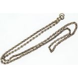 9ct gold box link chain, length 440mm. Gross weight 5.08g 