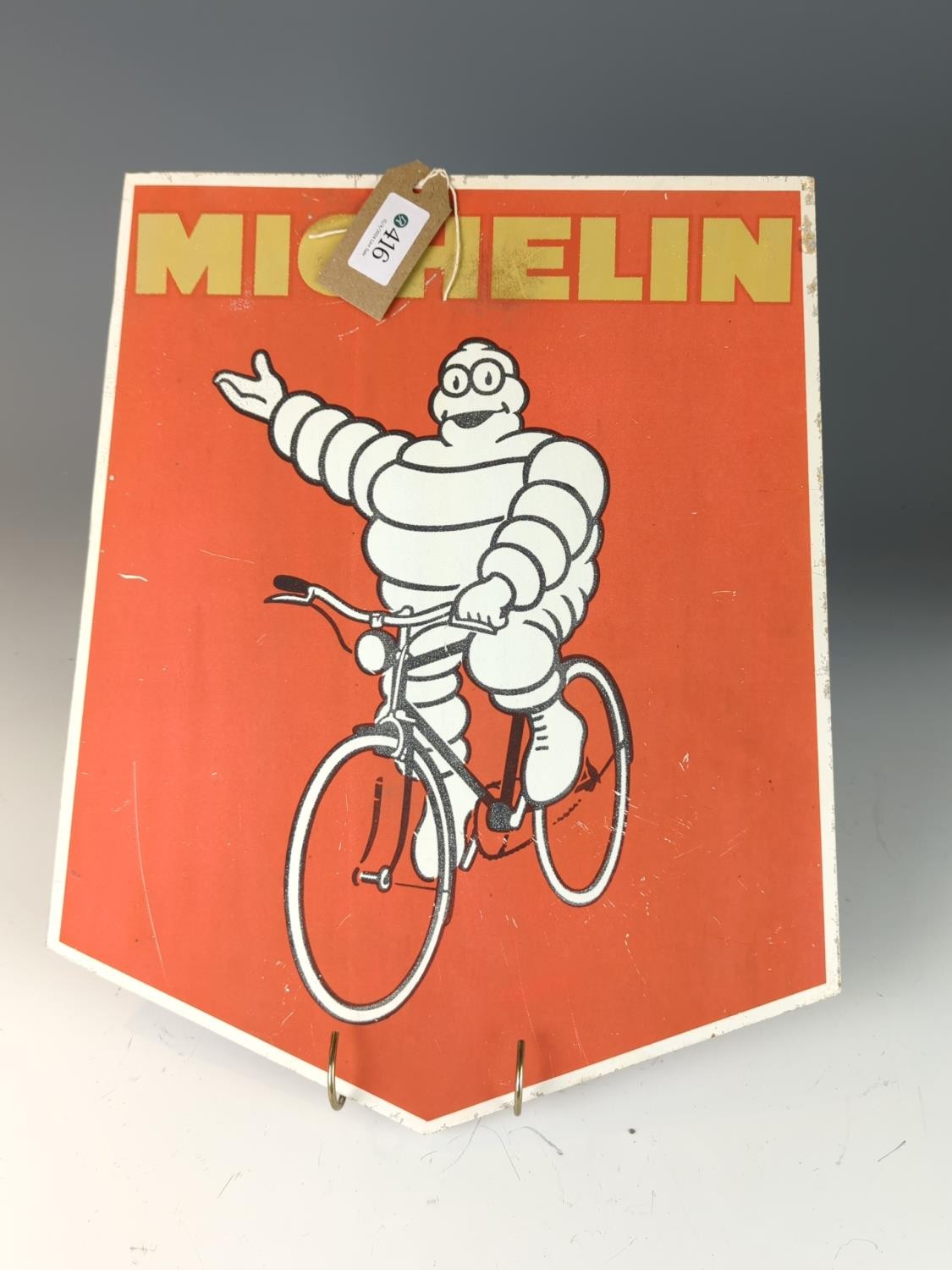 Double sided Michelin sign in metal W35 H42cm
