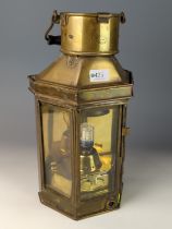 Converted maritime signal lantern with chargeable bulb W21 D15 H41cm