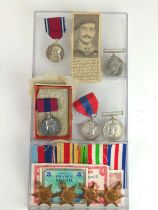 Group of nine WWII medals to include a George VI Distinguished Conduct Medal (1st type) in box of is