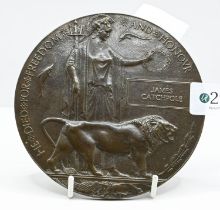 WWI memorial plaque / death penny for James Catchpole