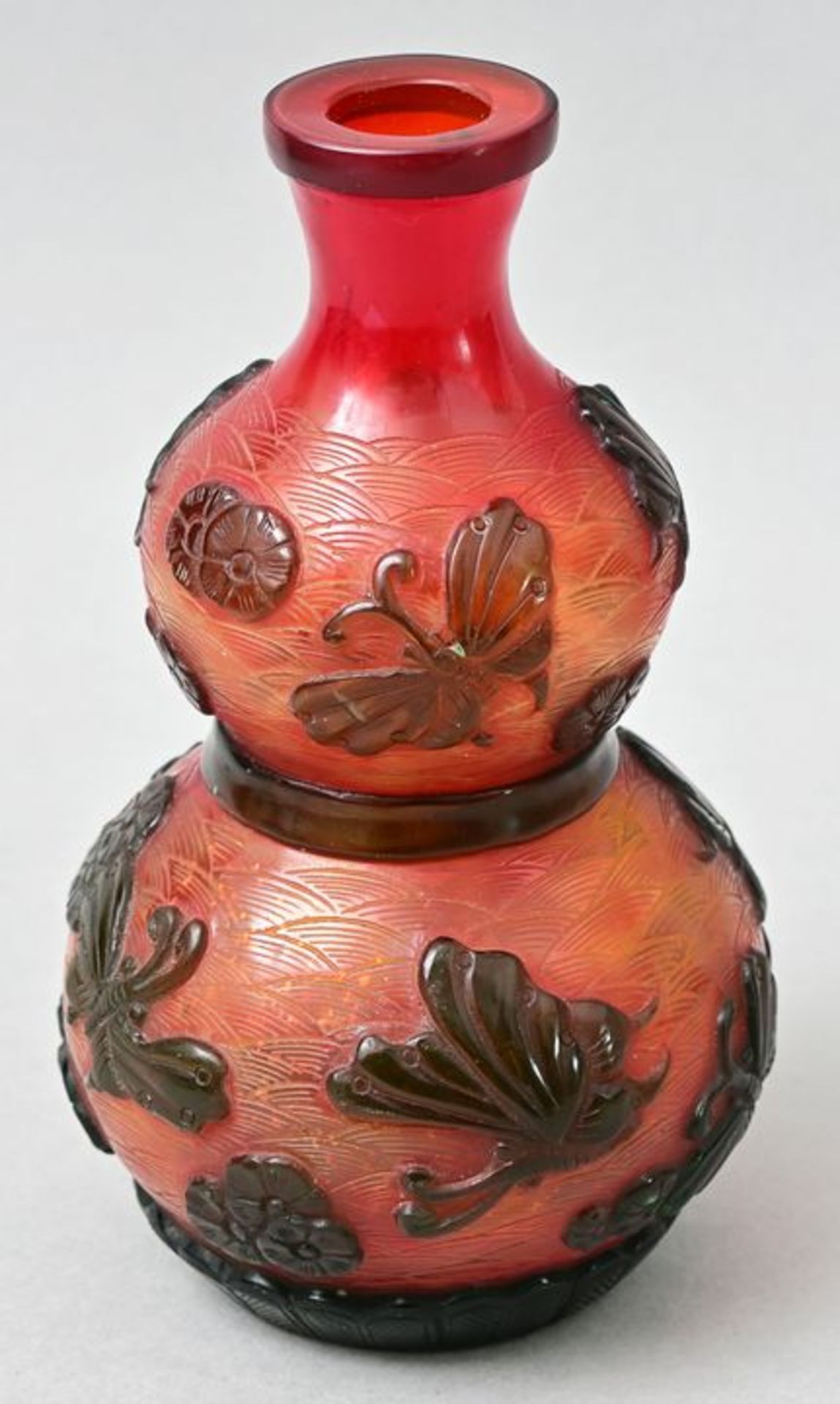 Flaschenvase Peking-Glas/ Peking glass bottle - Image 4 of 5