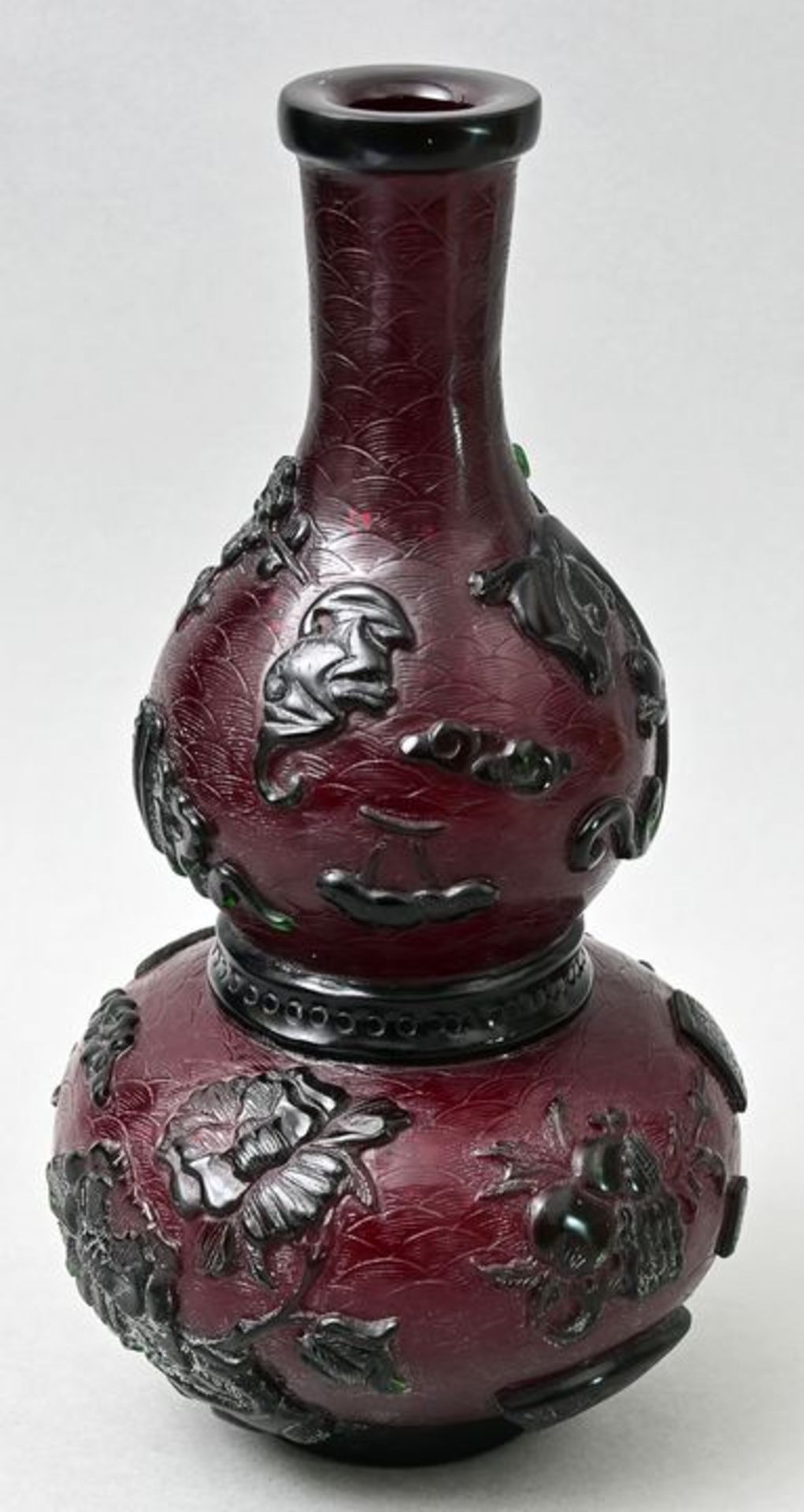 Flaschenvase Peking-Glas/ Peking glass bottle - Image 4 of 5