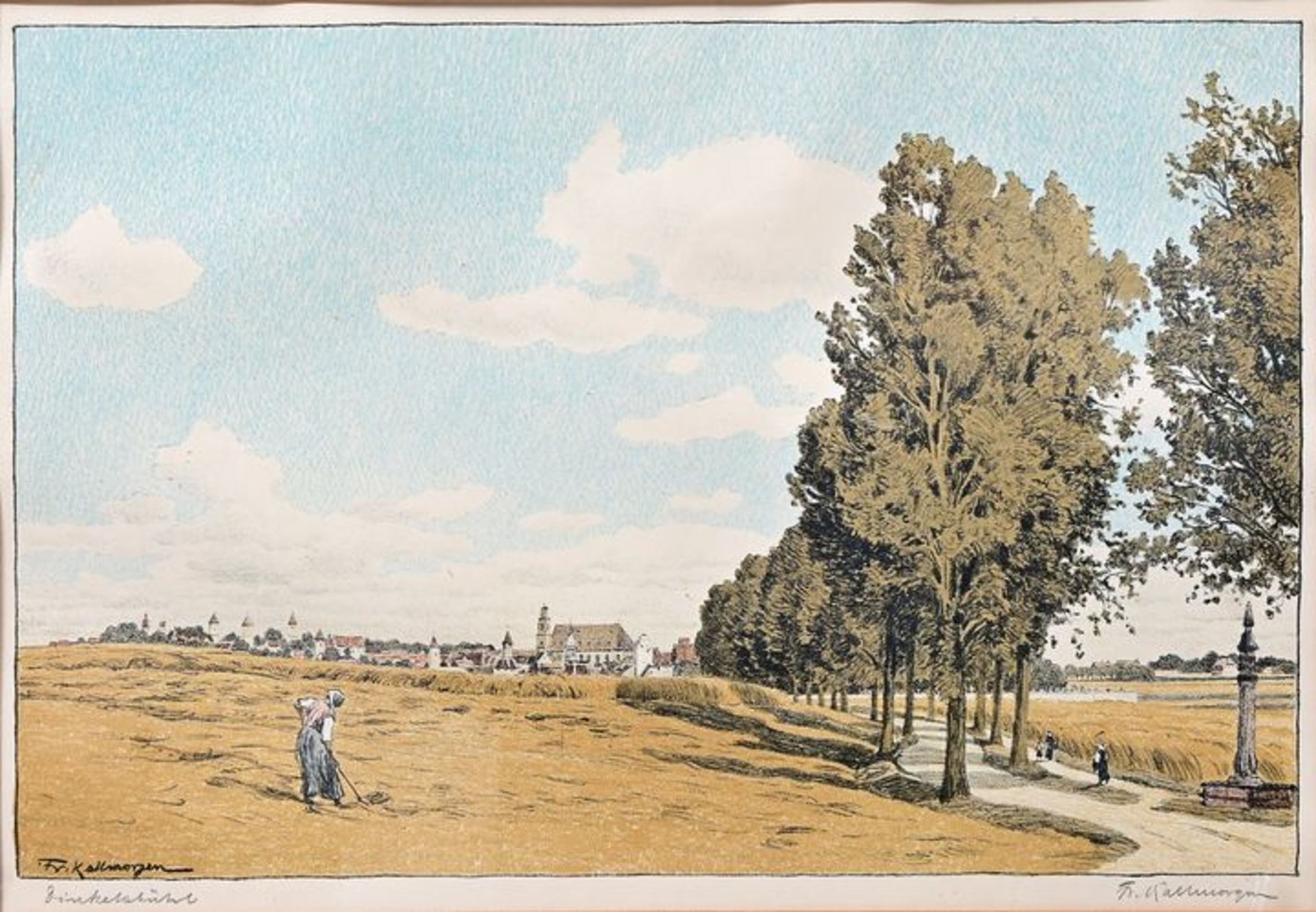 Kallmorgen: Dinkelsbühl/ colour lithograph