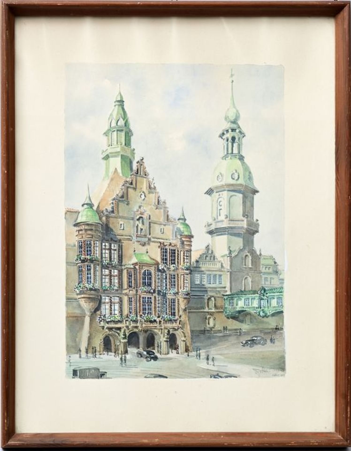 Dresden Georgentor, Aquarell / Dresden, Watercolour - Image 2 of 5