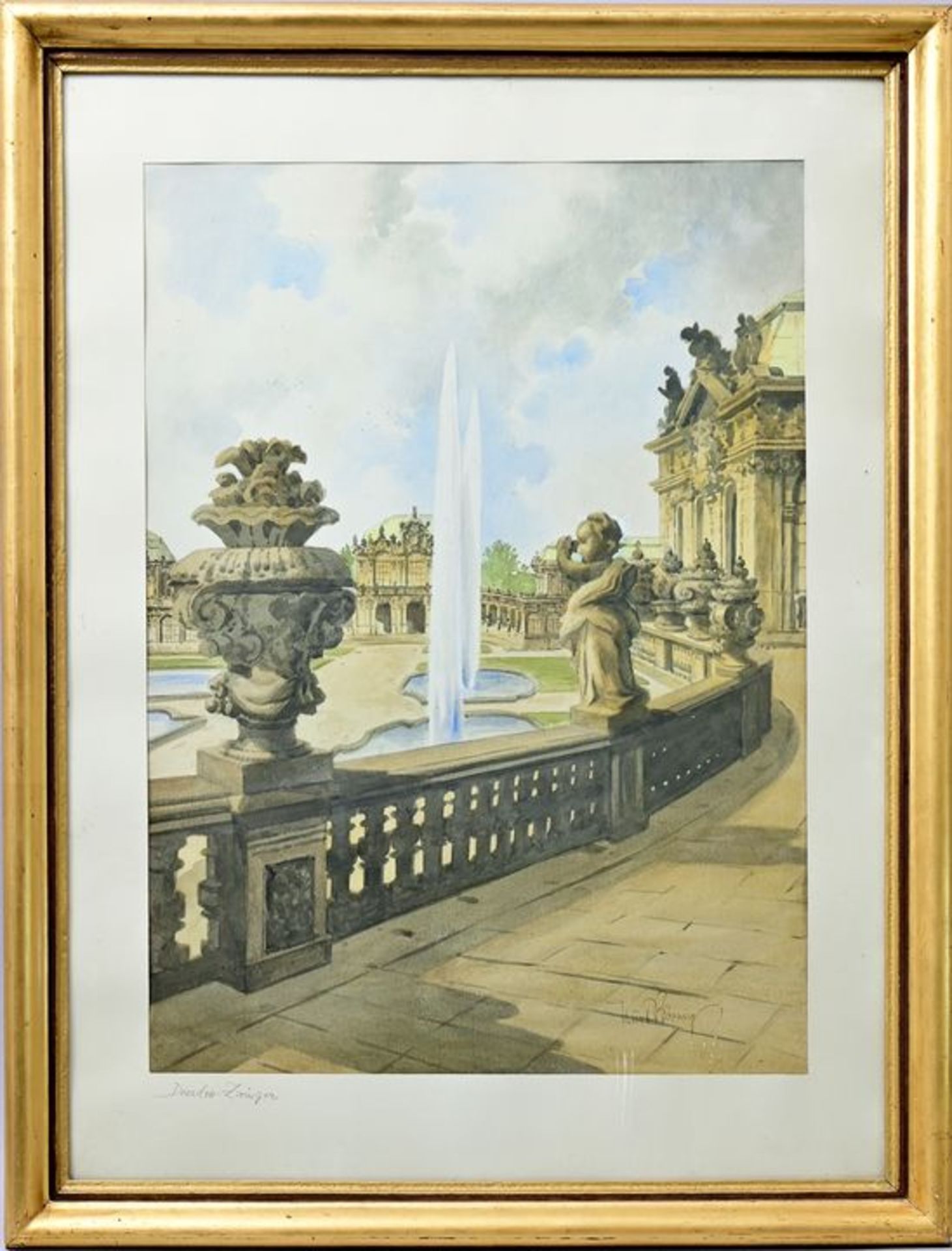 Börnig, Kurt, Dresdner Zwinger / Water colour, Dresden - Image 4 of 5