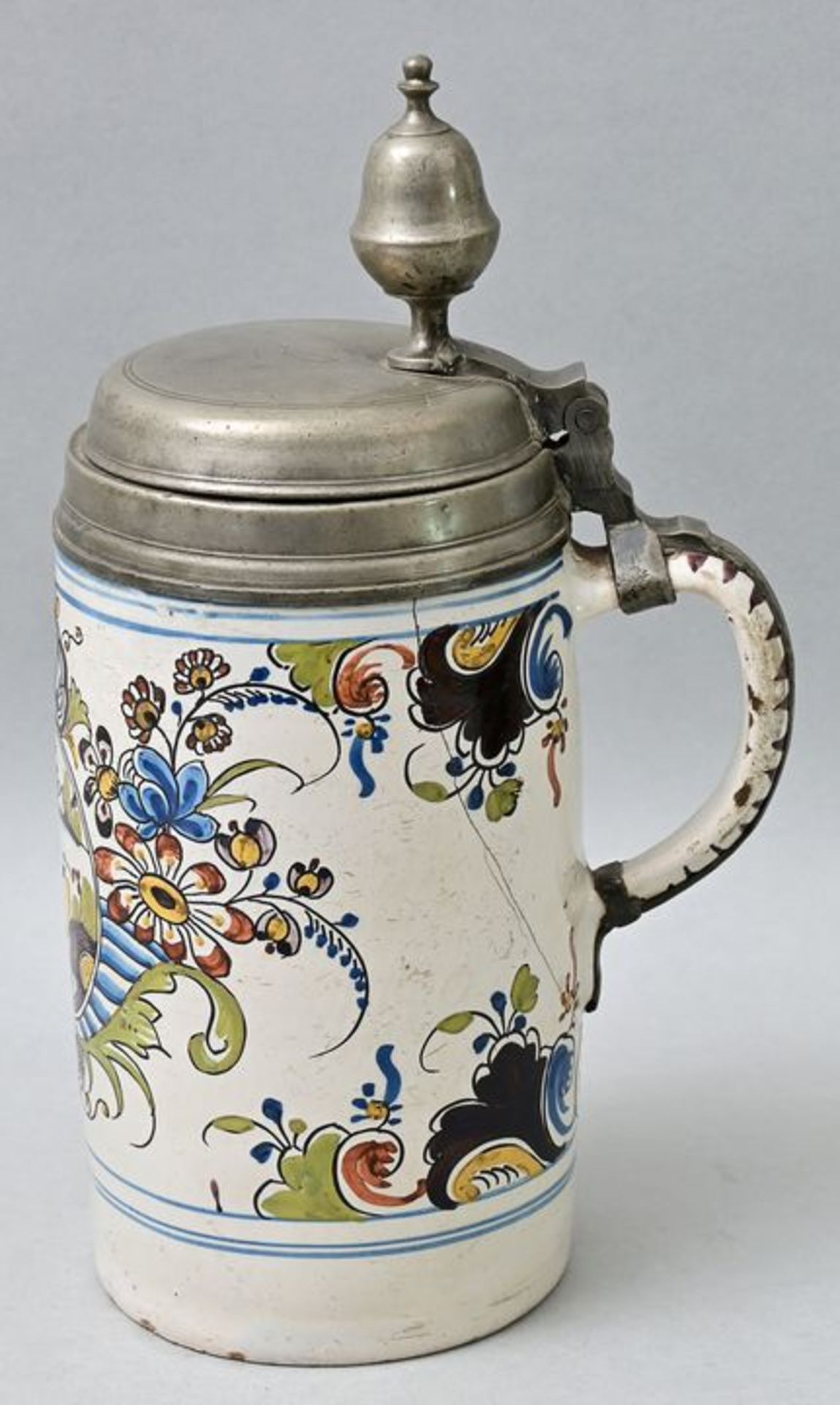 Walzenkrug Thüringen/ faience tankard - Bild 2 aus 5