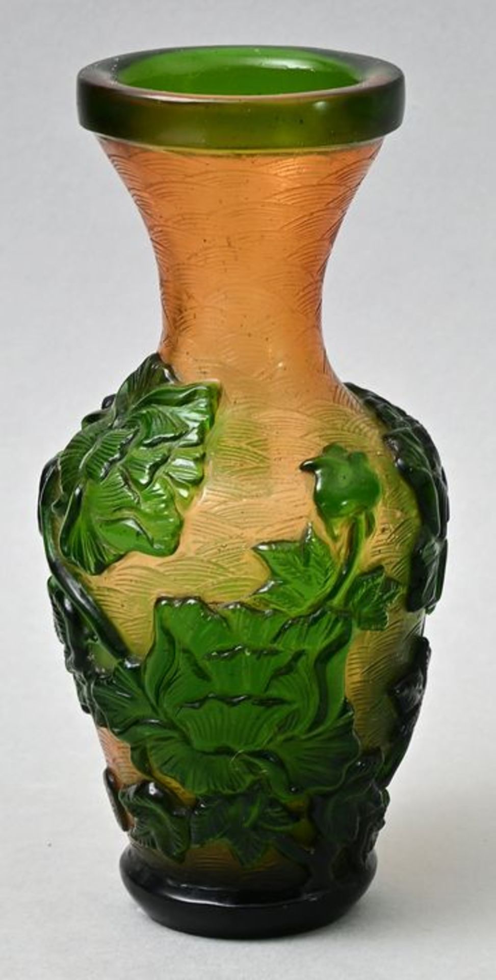 Vase Peking-Glas/ Peking glass vase - Image 2 of 5