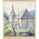 Oehme: Kirche St. Petri Bad Gottleuba/ watercolour