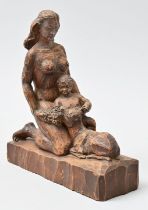 Monogrammist: Mutter-Kind-Gruppe/ sculpture