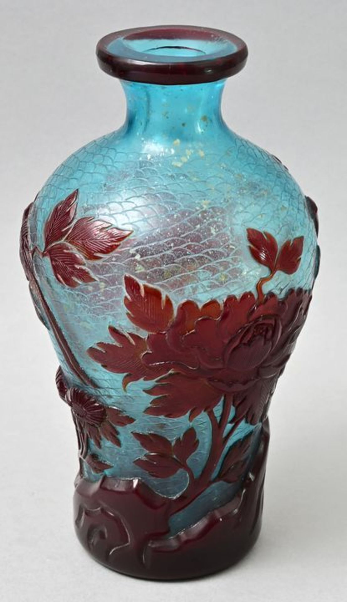 Vase Peking-Glas/ Peking glass vase - Image 4 of 5