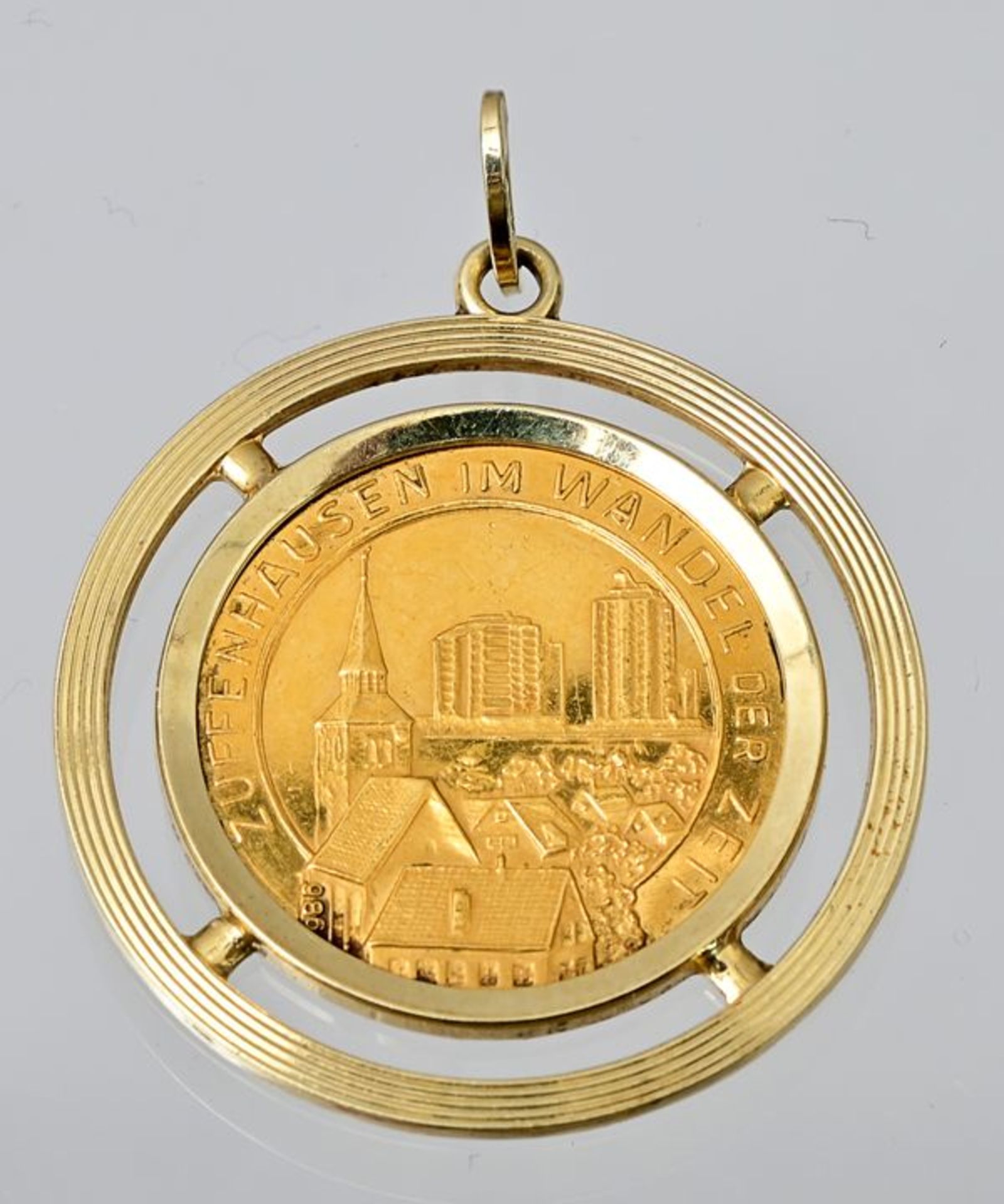 Goldene Medaille, als Anhänger - Bild 2 aus 2