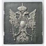 Ofenplatte "1762", cast iron relief