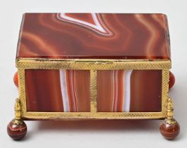 Edelstein-Tabatiere/ tobacco box agate