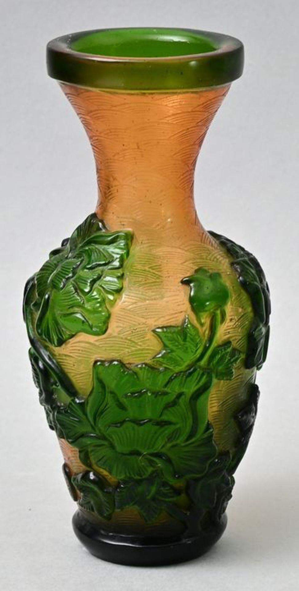 Vase Peking-Glas/ Peking glass vase - Image 4 of 5