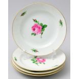 Rote Rose Meissen/ plates