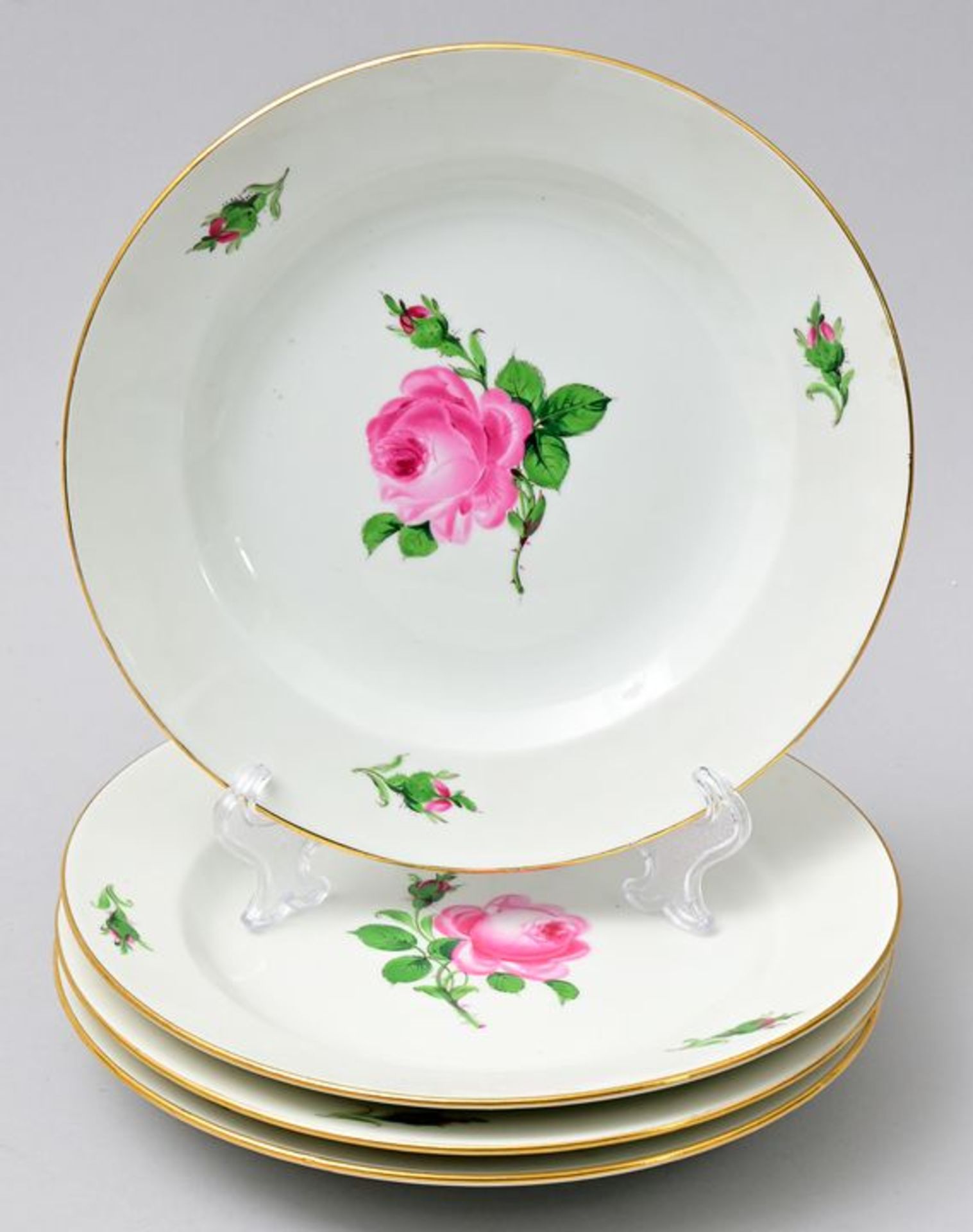 Rote Rose Meissen/ plates