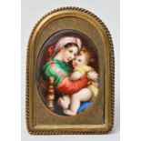Madonna della Seggiola auf Porzellan/ porcelain miniature