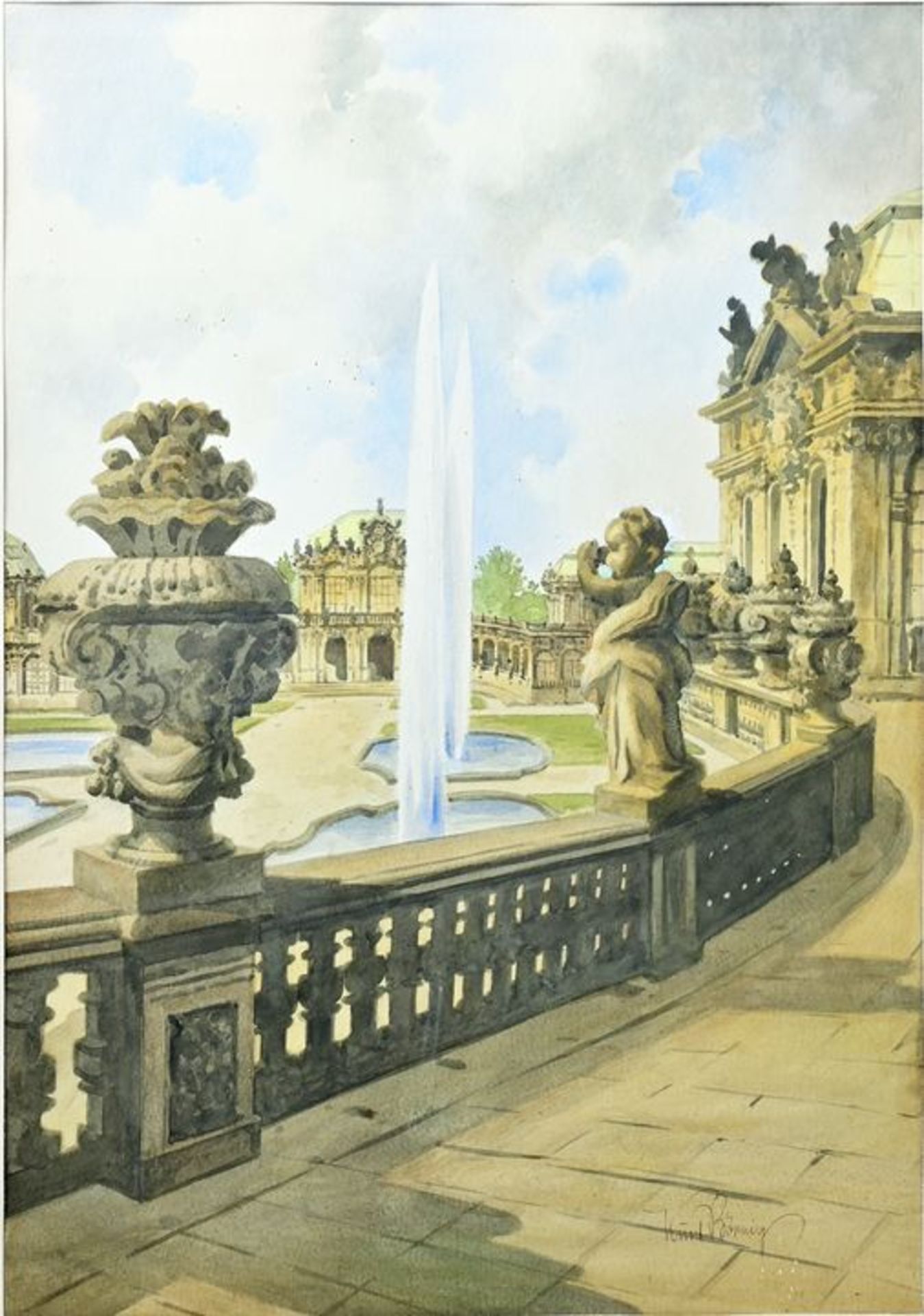Börnig, Kurt, Dresdner Zwinger / Water colour, Dresden