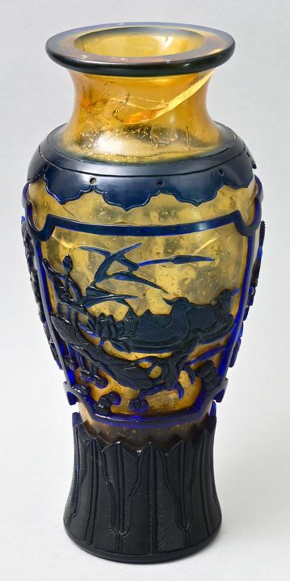 Vase Peking-Glas/ Peking glass vase - Bild 4 aus 8