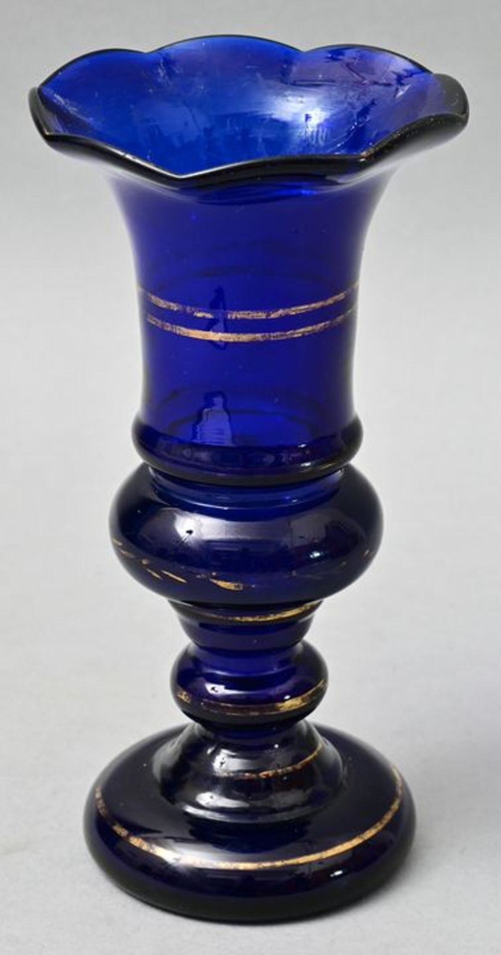 kleine Vase blaues Glas/ blue glass vase