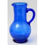 Glaskanne blau/ glass pitcher