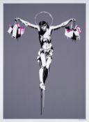λ Banksy (b.1974) Christ with Shopping Bags (Signed)