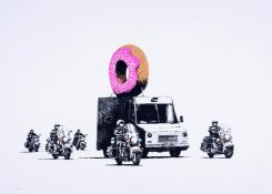 λ‡ Banksy (b.1974) Donuts (Strawberry) (Signed)