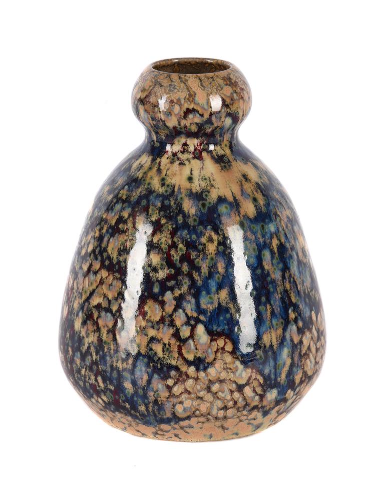 AN ATTRACTIVE RUSKIN POTTERY HIGH-FIRED LAMP BASE