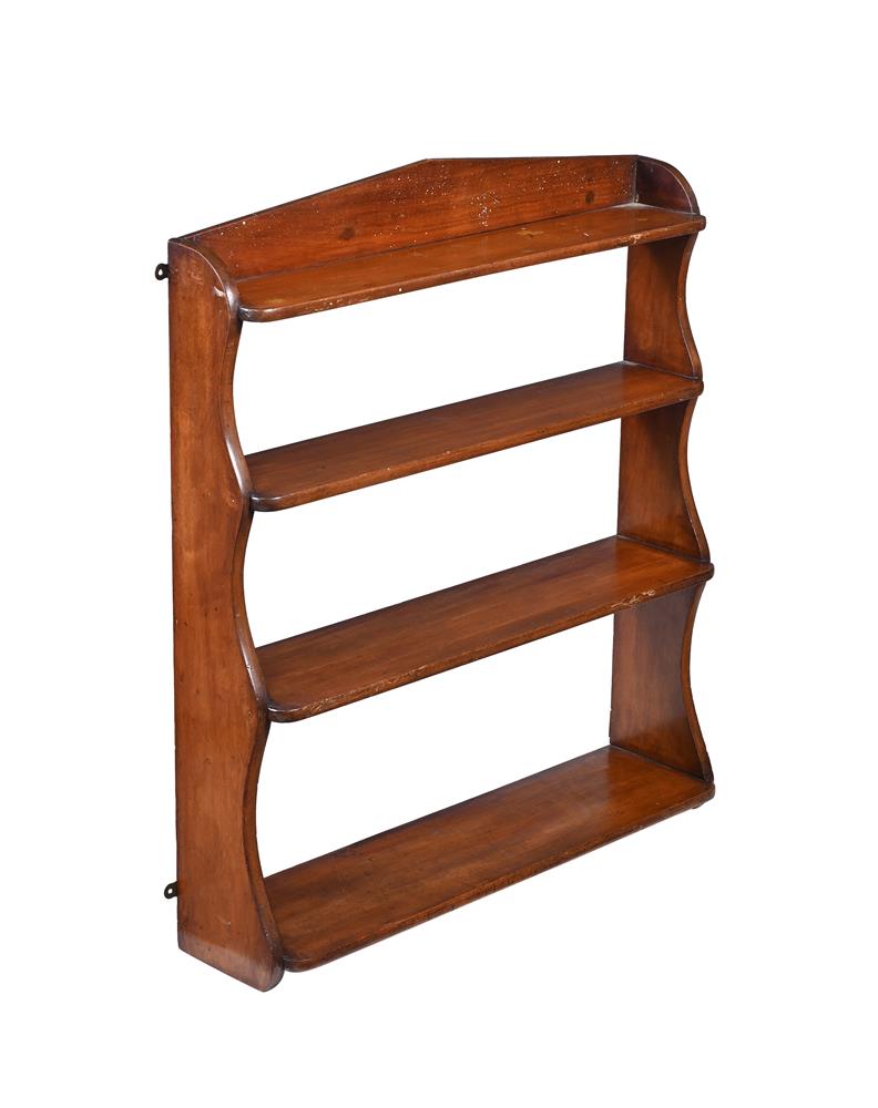 A MATCHED PAIR OF VICTORIAN MAHOGANY SHELVES - Image 3 of 3