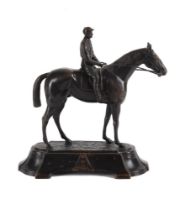 AFTER JULES MOIGNIEZ (FRENCH, 1835-1894) A BRONZE FIGURE OF A HORSE AND JOCKEY