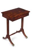 A REGENCY MAHOGANY SIDE OR END TABLE