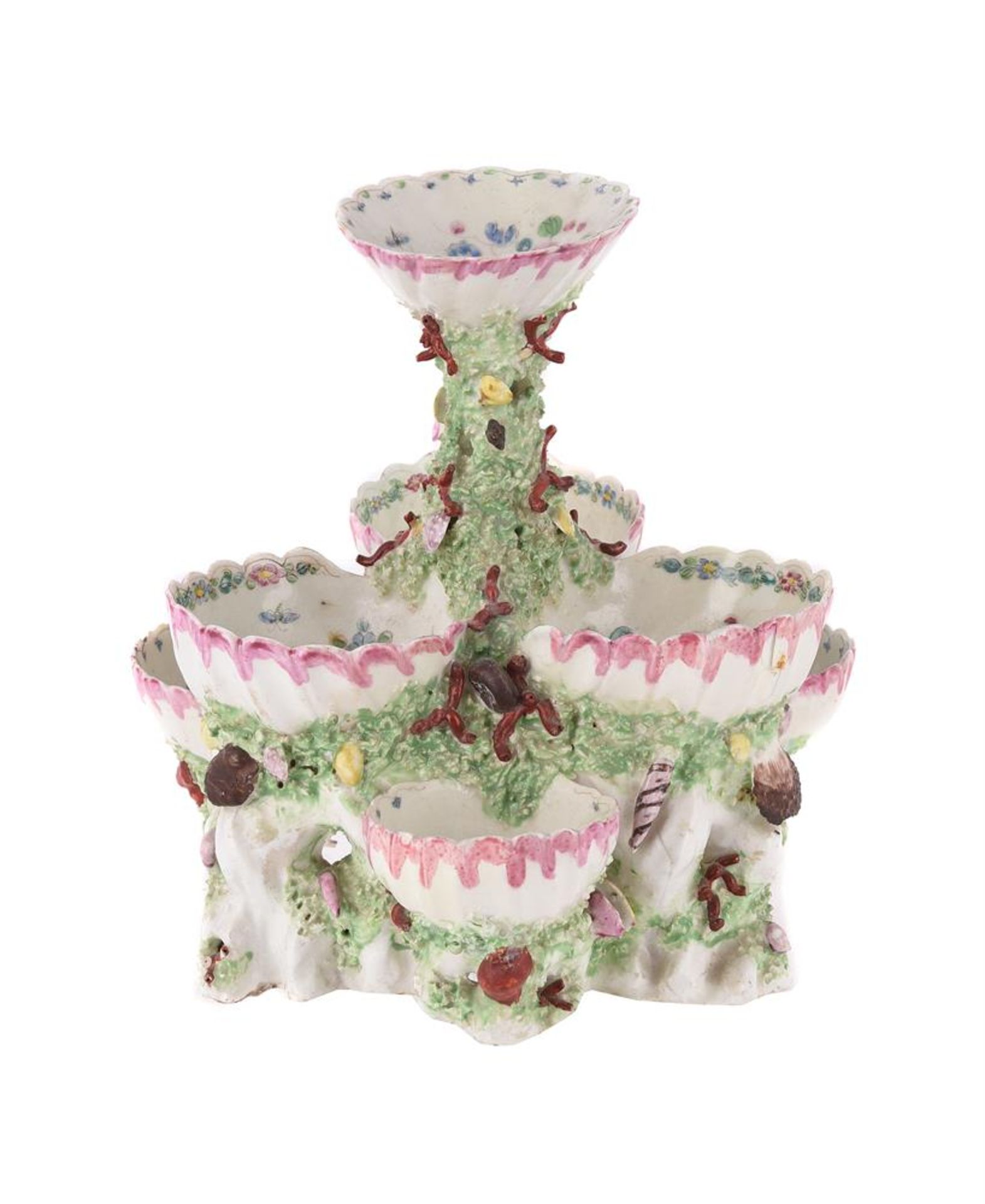 A BOW POLYCHROME HORS-D'OEUVRES STAND