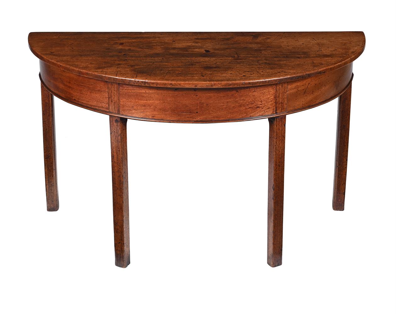 A PAIR OF GEORGE III MAHOGANY CONSOLE TABLES - Image 2 of 3