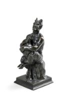 AN ITALIAN BRONZE FIGURE OF A SATYR