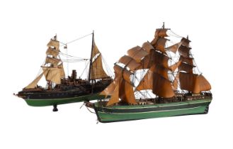 A SCRATCH BUILT MODEL OF A SHIP