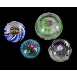 A GROUP OF FOUR LIMITED EDITION PERTHSHIRE PAPERWEIGHTS