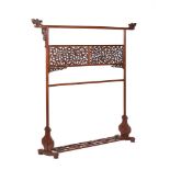 A CHINESE ELM TRAVELLING ROBE FRAME
