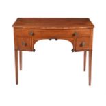 A LATE GEORGE III MAHOGANY AND CROSSBANDED DRESSING TABLE