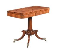 Y A GEORGE IV ROSEWOOD CARD TABLE